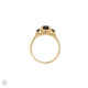Top-down view of the You, Me & Magic 1ct Black Diamond Engagement Ring in 14k solid gold, highlighting the central black diamond and twig band.