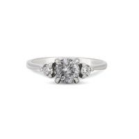 You, Me & Magic - Grey Diamond Engagement Ring 14k White Gold