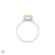 Yours & Mine - Bezel Set Heart Gallery Radiant Cut Yellow Lab Grown Diamond Engagement Ring 14k White Gold