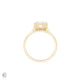 Yours & Mine - Bezel Set Heart Gallery Oval Diamond Engagement Ring