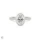 Thumbnail of Yours & Mine - Bezel Set Heart Gallery Oval Diamond Engagement Ring in 14k White Gold