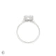 Yours & Mine - Bezel Set Heart Gallery Oval Diamond Engagement Ring in 14k White Gold