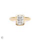 Thumbnail of Yours & Mine - Bezel Set Heart Gallery Radiant Diamond Engagement Ring