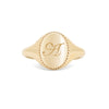 Thumbnail of Always Remember Hand Engraved Family Signet Ring - 14k Gold