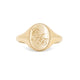 14k gold Always Remember Engraved Signet Ring by Chupi with 'CAB' initials, handcrafted in Ireland and perfect for meaningful customisation.