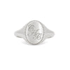 Thumbnail of Always Remember Hand Engraved Family Signet Ring - 14k White Gold