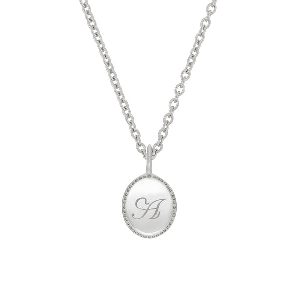 Always Remember Hand Engraved Necklace - 14k White Gold