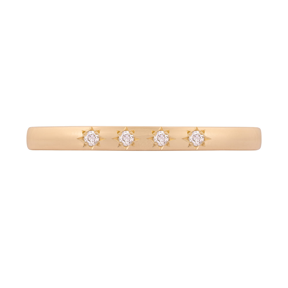 Tomorrow Promise Ring Four Diamond - 14k Gold with Four Diamonds