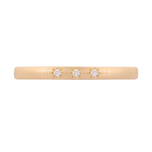 Tomorrow Promise Ring Three Diamond - 14k Gold with Three Diamonds