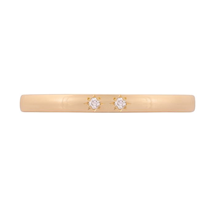 Tomorrow Promise Ring Two Diamond - 14k Gold with Two Diamonds