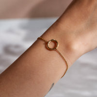 On-body shot of Hawthorn Twig Bracelet - 14k Gold