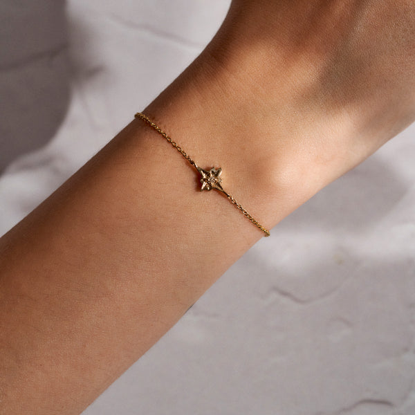 On-body view of Lost Without You Diamond Bracelet - 14k Gold