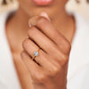 Darling 0.5ct Grey Diamond Engagement Ring - 14k White Gold Twig Band