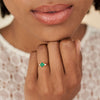 Thumbnail of Love is All 0.5ct Emerald Engagement Ring - 14k Gold Polished Band