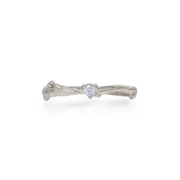 Promise Me - 14k White Gold Twig Band Diamond Ring