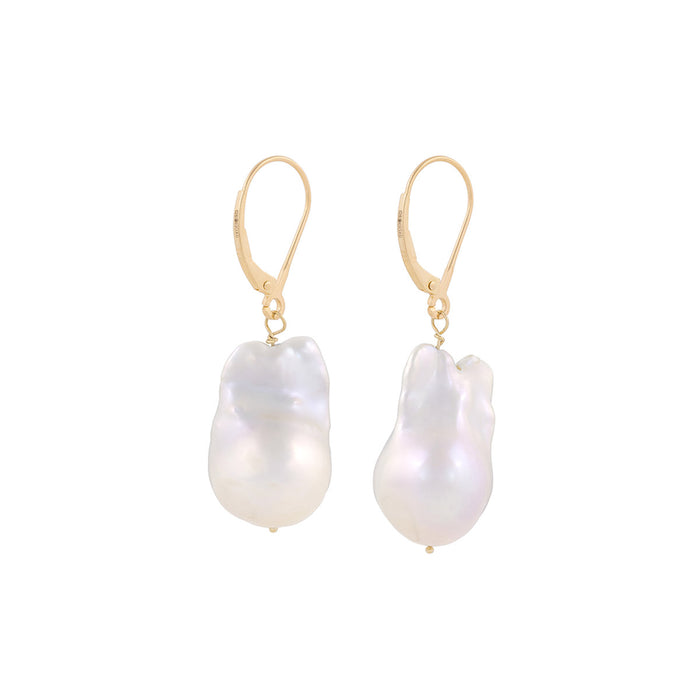 Wild Beauty - 14k Gold Baroque Pearl Earrings