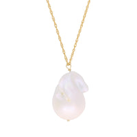 Wild Beauty - 14k Gold Baroque Pearl Necklace