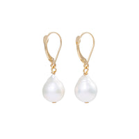 Thumbnail of Teardrop Pearl Earrings - 14k Gold