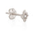 North Star - 14k White Gold Diamond Stud Earrings
