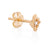 North Star - 14k Gold Diamond Stud Earrings