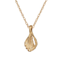 Chupi - Swan Feather Necklace - Solid Gold Hope is a Thing With Feathers