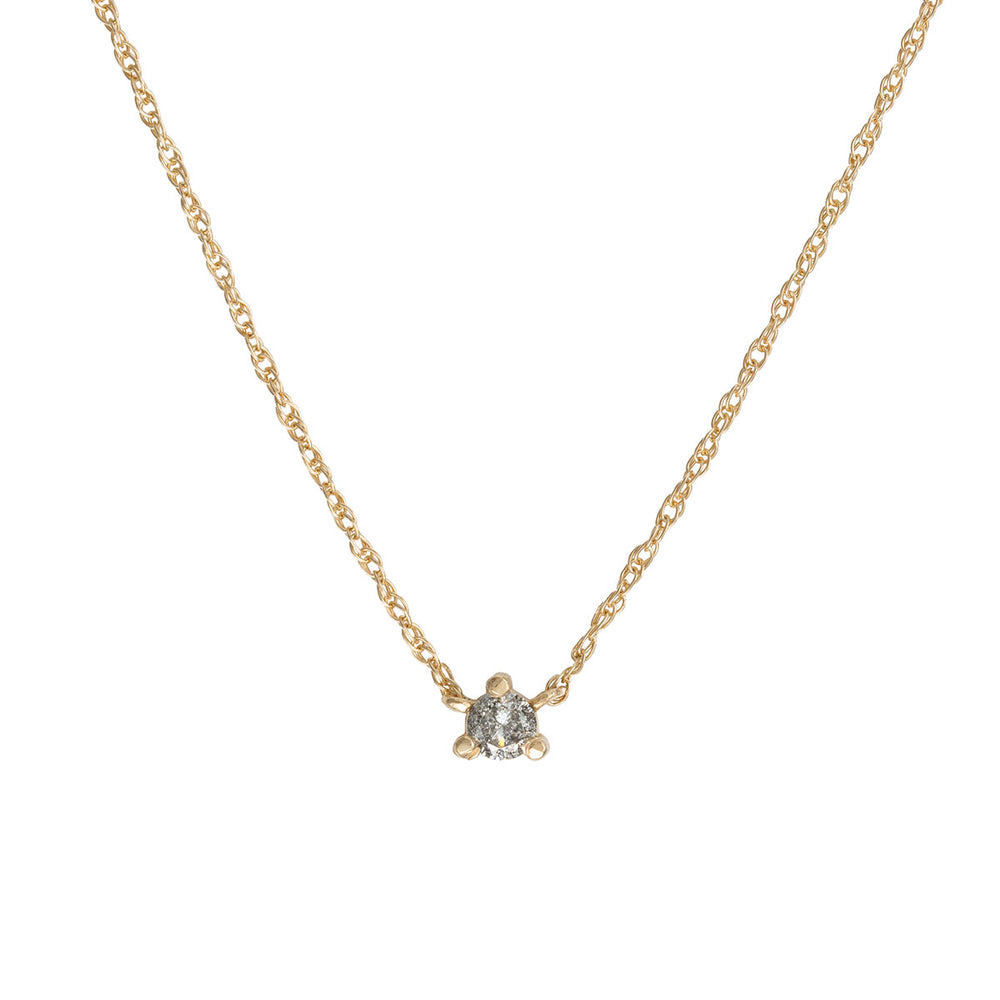 Chupi - Grey Diamond Necklace - Stars in the Sky Midi Solid Gold Chain
