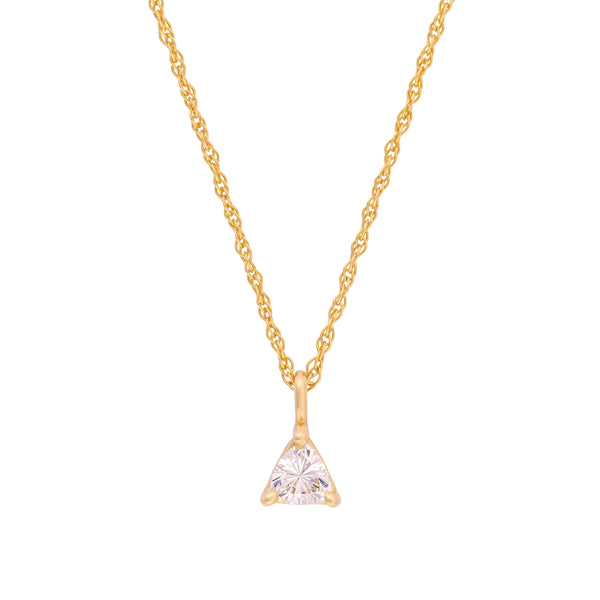 One in a Trillion - 14k Gold Solitaire Lab-Grown Diamond Necklace