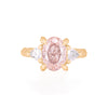 Thumbnail of One in a Trillion 2ct Lab-Grown Oval Pink Diamond Engagement Ring - 14k Gold Twig Band
