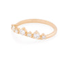 Crown of Light - 14k Gold Polished Band Diamond Ring