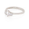 Warrior - 14k White Gold Polished Band Marquise Lab-Grown Diamond Ring