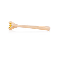 On-body shot of Love is All 0.5ct Primrose Yellow Sapphire Engagement Ring - 14k Gold Twig Band