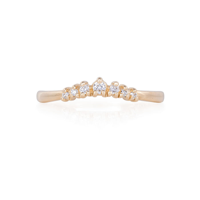 Crown of Faith - 14k Polished Gold Diamond Ring