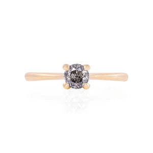 Darling 0.5ct Grey Diamond Engagement Ring - 14k Gold Polished Band