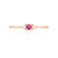 Dreamers of Dreams - 14k Polished Gold Ruby Ring