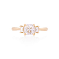 Georgian 1ct Lab-Grown Diamond Engagement Ring - 14k Gold Polished Band