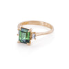 Hero Ring - 14k Polished Gold Green Tourmaline & Diamond Ring