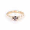 Thumbnail of Love is All 0.5ct Grey Diamond Engagement Ring - 14k Gold Polished Band - Video cover
