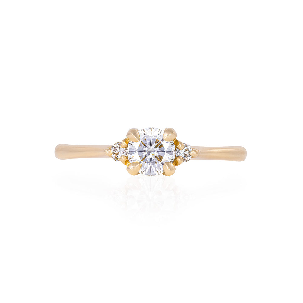 Love is All 0.5ct Diamond Engagement Ring - 14k Gold Polished Band