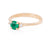 Love is All 0.5ct Emerald Engagement Ring - 14k Gold Polished Band