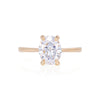 Moonlight 1.4ct Lab-Grown Oval Diamond Engagement Ring - Classic Setting 14k Gold Polished Band