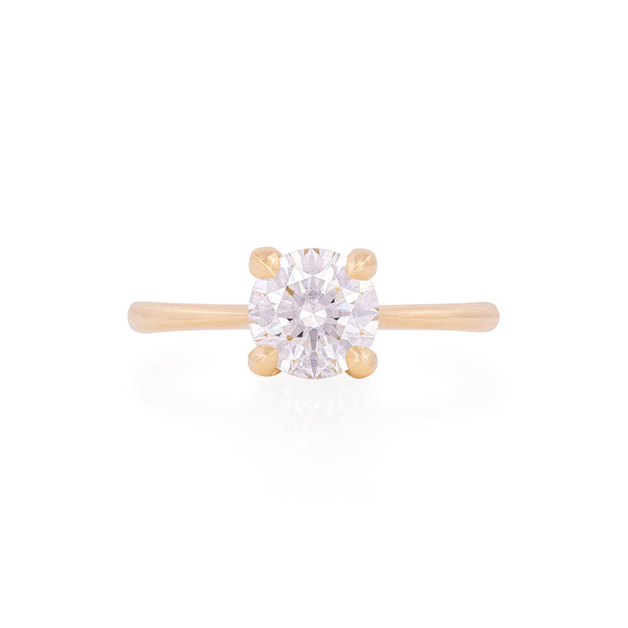 Sparkle 1ct Lab-Grown Diamond Engagement Ring - 14k Gold Polished Band