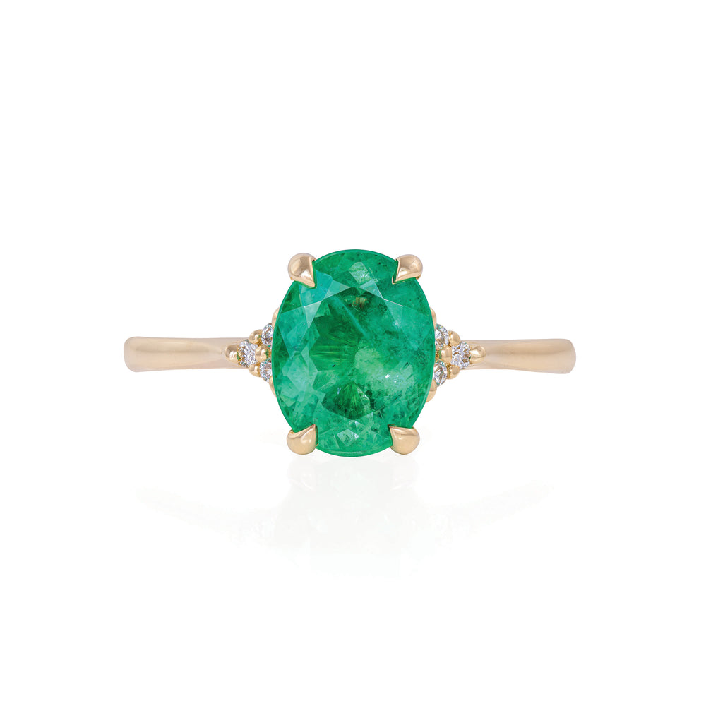 14k gold on sale emerald ring