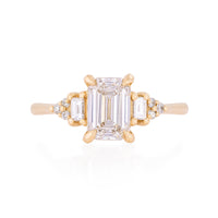 Victorian Lab-Grown Diamond Engagement Ring - 14k Gold Polished Band