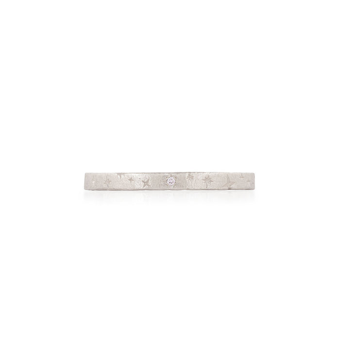 North Star - 14k White Gold Band Ring