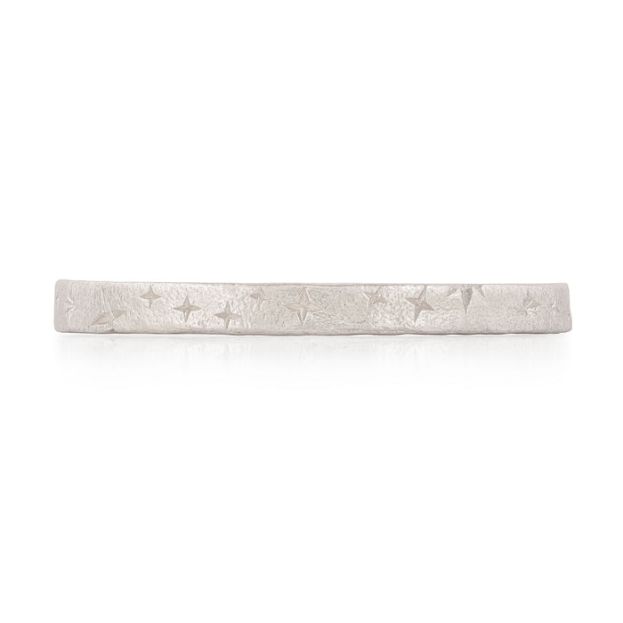 On-body shot of North Star - 14k White Gold Band Ring