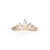 Crown of Hope - 14k Twig Band Marquise Diamond Ring