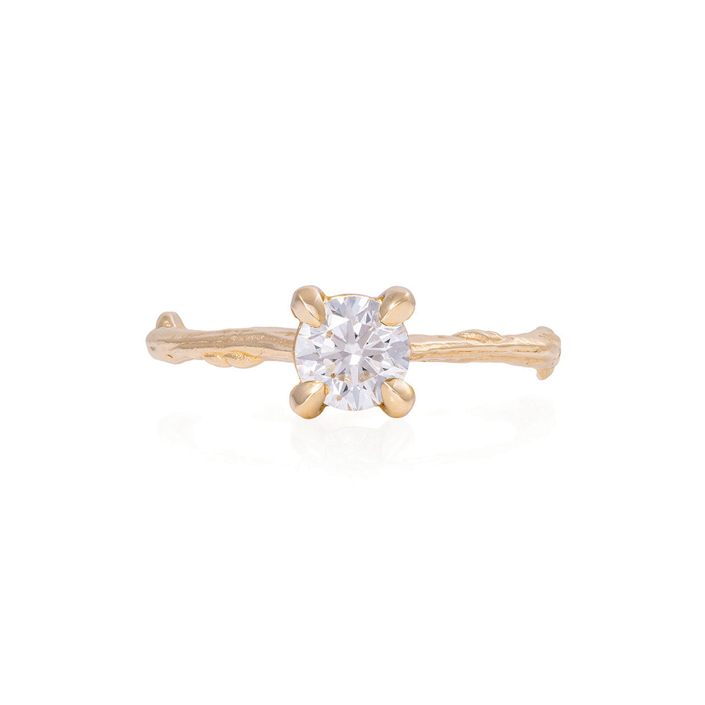 Darling 0.5ct Diamond Engagement Ring - 14k Gold Twig Band