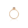 Darling 0.5ct Grey Diamond Engagement Ring - 14k Gold Twig Band