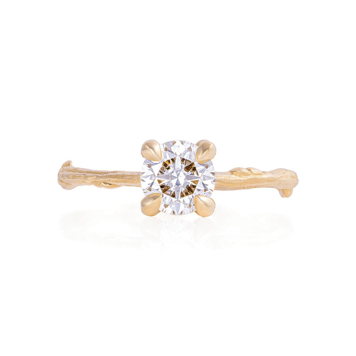 Sparkle 1ct Lab-Grown Diamond Engagement Ring - 14k Gold Twig Band