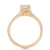 Sparkle 1ct Grey Diamond Engagement Ring - 14k Gold Twig Band